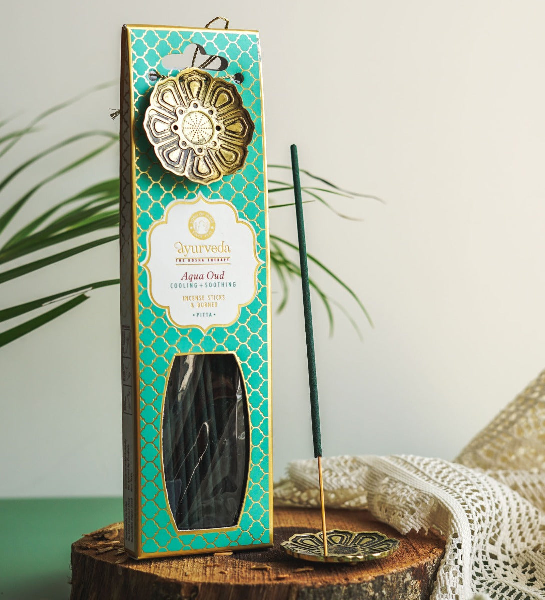 Aqua Oud Ayurveda Incense Sticks with Holder by Song of India — primary incense product image