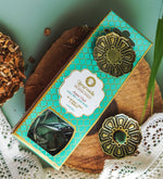Aqua Oud Ayurveda 20 Incense Cones with Holder by Song of India — incense sticks or cones packaging detail