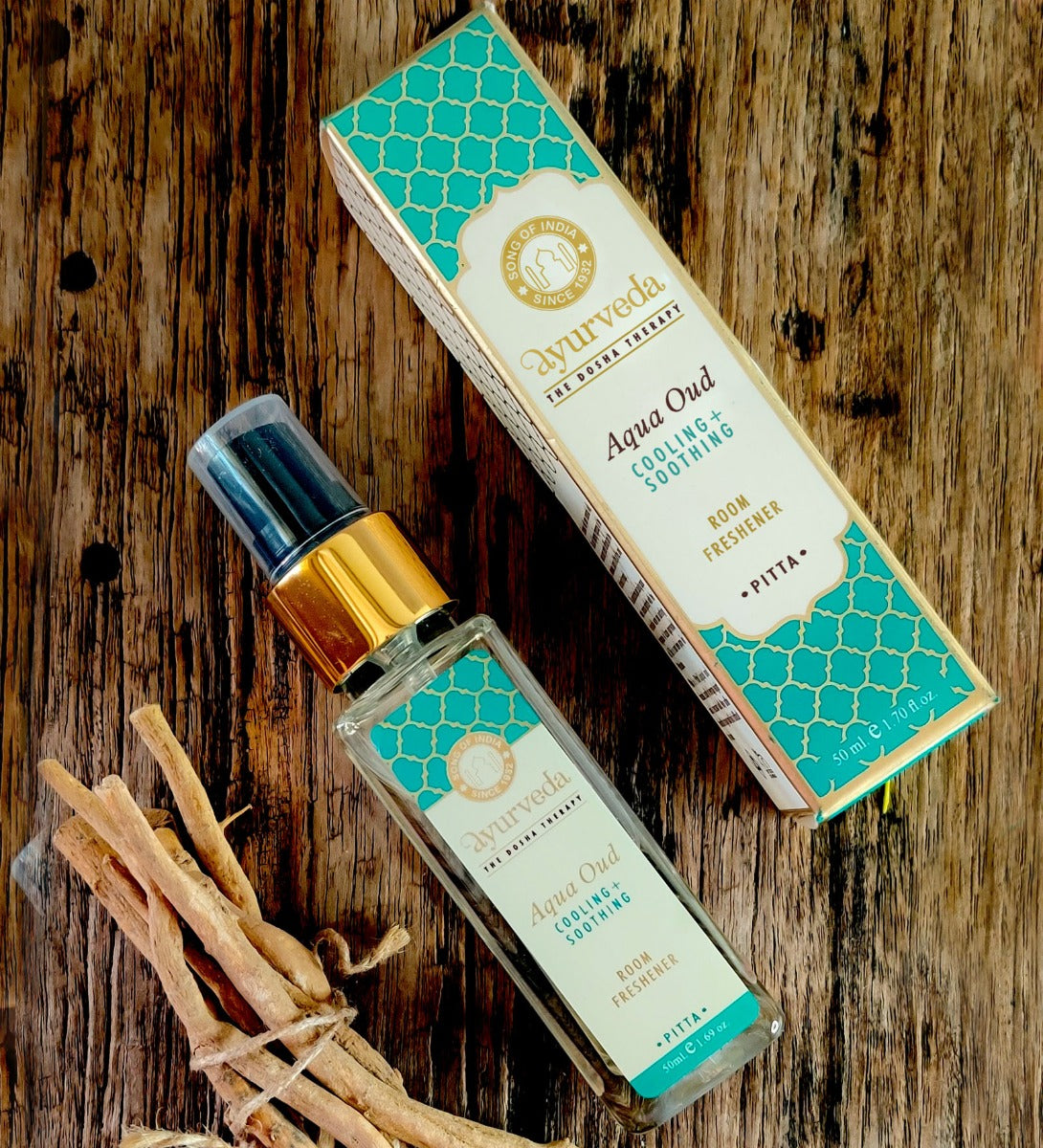 Aqua Oud Ayurveda Room Spray by Song of India — product close-up detail