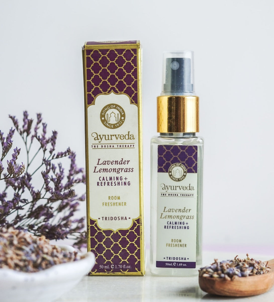 Lavender Lemongrass Ayurveda Room Spray by Song of India — primary product image