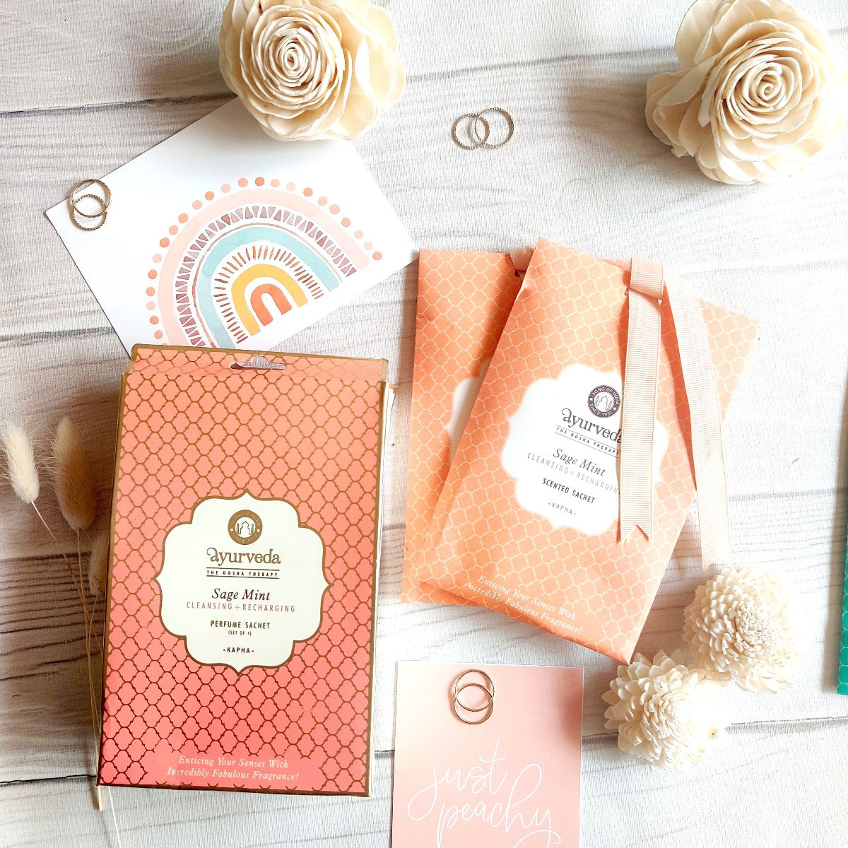 Sage Mint Scented Sachet by Song of India — sachet packet and fragrance detail