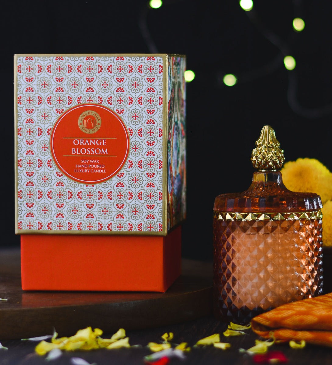 Moroccan Orange Blossom Scented Candle by Song of India — primary soy wax candle product image