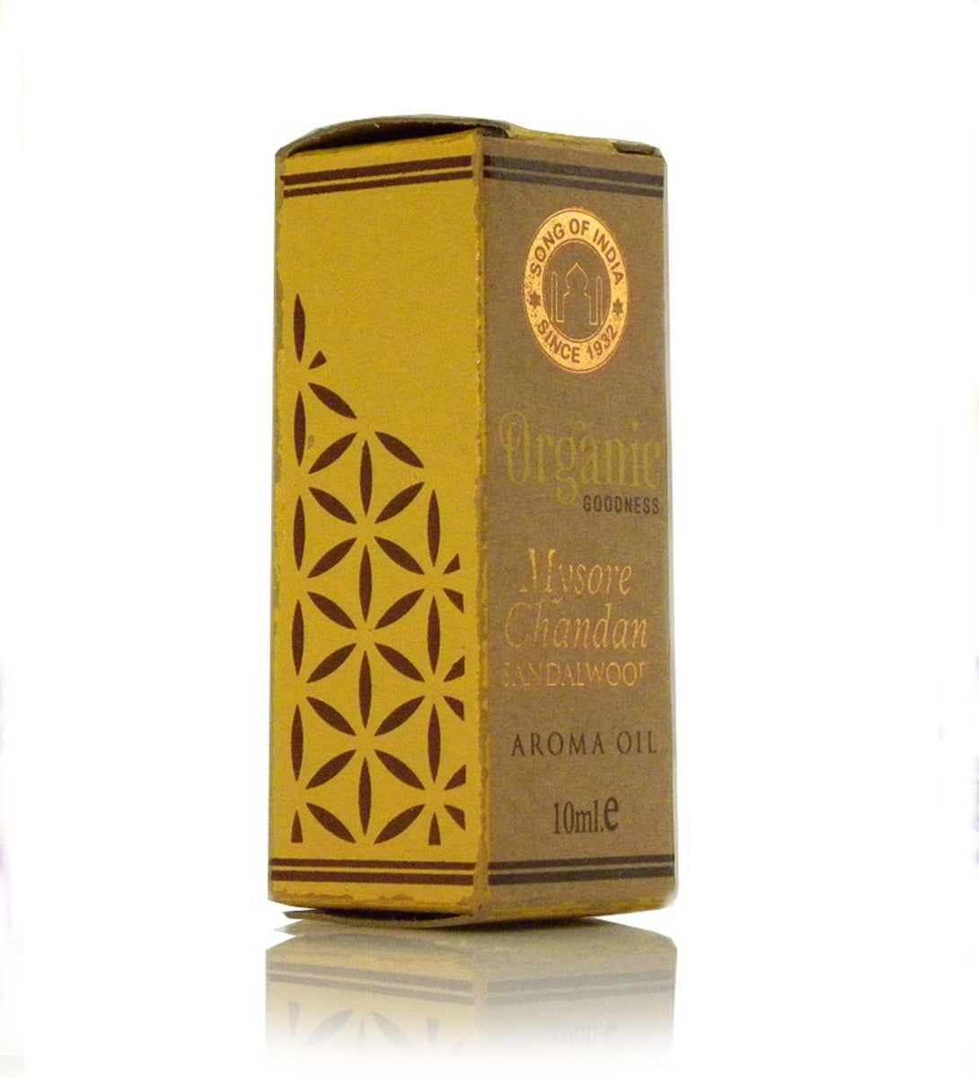 Mysore Chandan - Sandalwood Aroma Oil by Song of India — dropper or bottle label detail