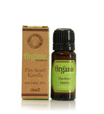 Patchouli Vanilla Aroma Oil by Song of India — oil bottle and packaging detail