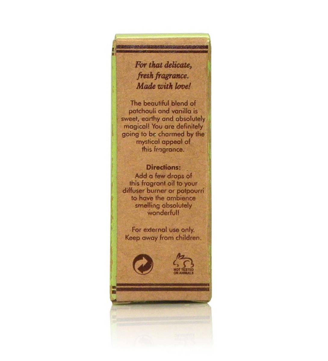 Patchouli Vanilla Aroma Oil by Song of India — aroma oil use detail