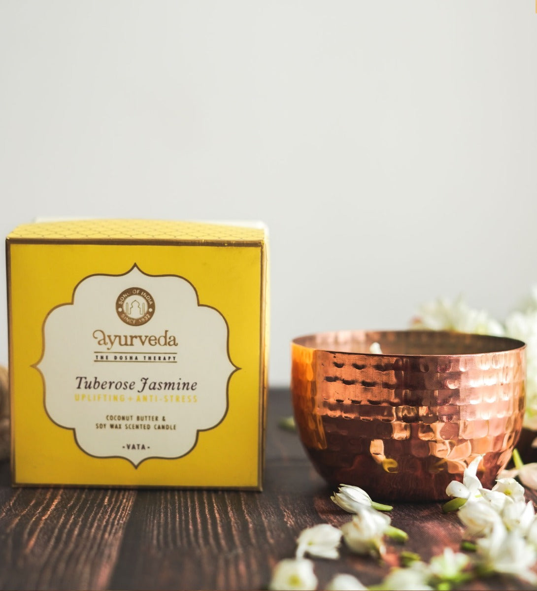 Tuberose Jasmine Scented Candle by Song of India — primary soy wax candle product image