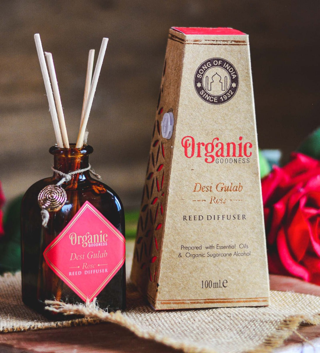 Desi Gulab - Rose Reed Diffuser by Song of India — primary reed diffuser product image