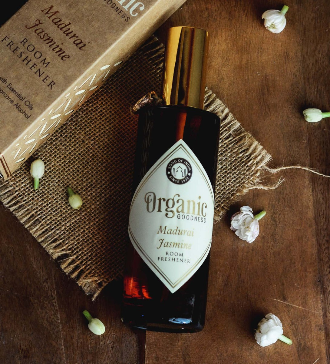 Madurai Jasmine Room Spray by Song of India — product packaging detail