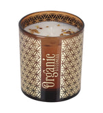 Frankincense & Myrrh Organic Smudge Candle by Song of India — candle fragrance and label detail