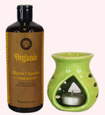Mysore Chandan - Sandalwood Organic Vaporizer Oil by Song of India — oil bottle and packaging detail
