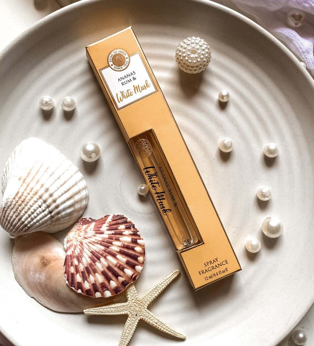 White Musk & Ananas Rum Perfume Spray by Song of India — perfume bottle and packaging detail