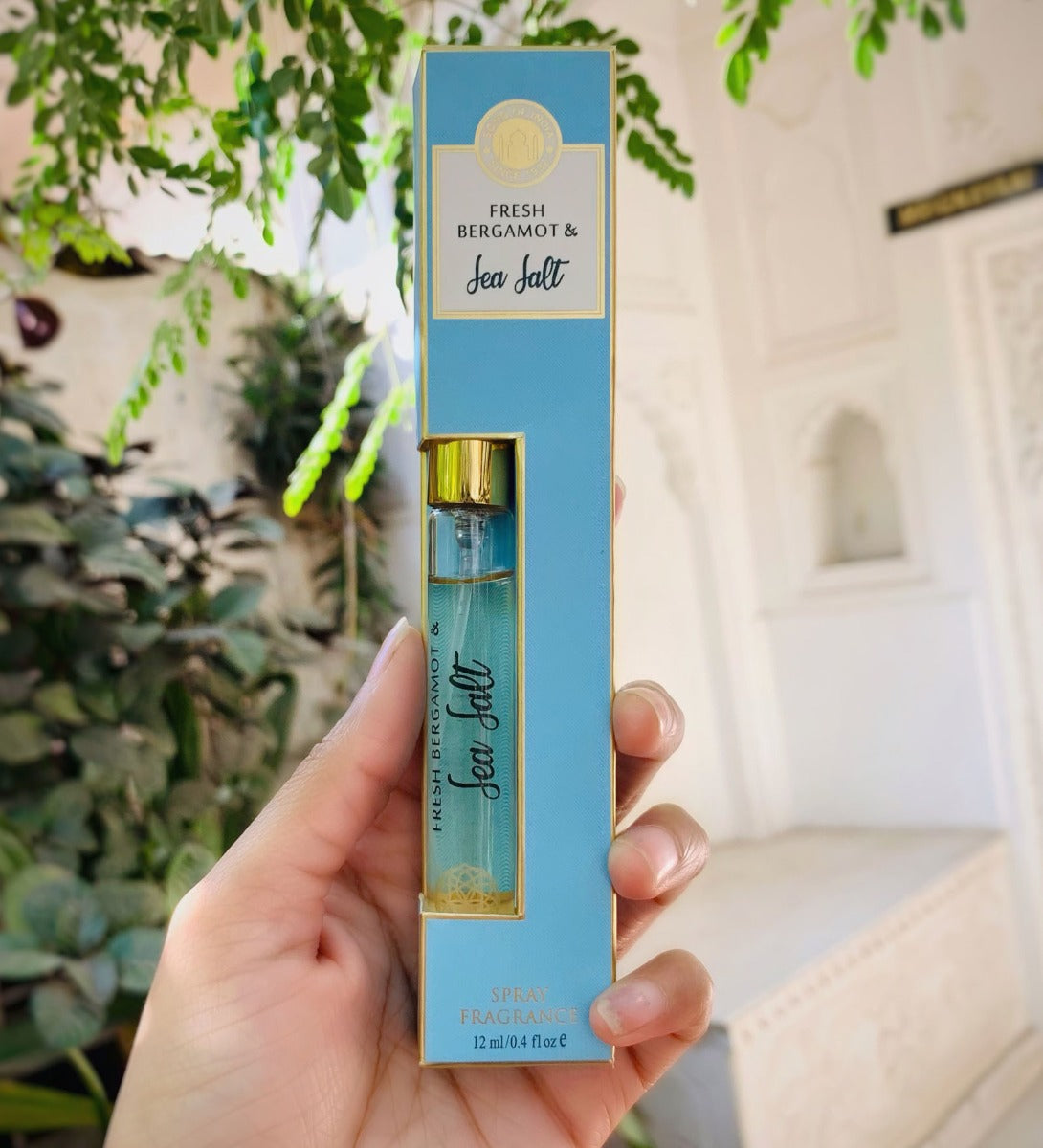Sea Salt & Fresh Bergamot Perfume Spray by Song of India — applicator or jar detail
