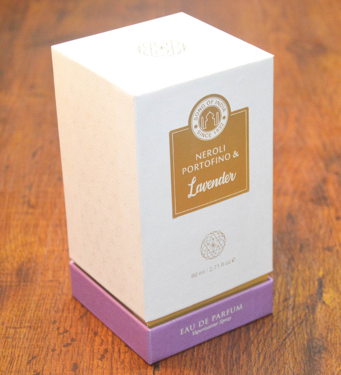 Lavender & Neroli Portofino Perfume Spray by Song of India — perfume bottle and packaging detail