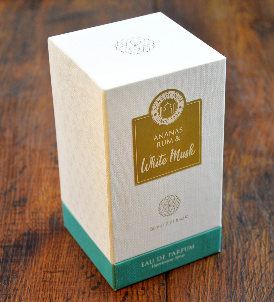 White Musk & Ananas Rum Perfume Spray by Song of India — perfume bottle and packaging detail